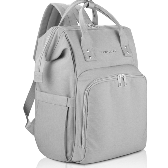 AMILLIARDI Grey Insulated Diaper Bag Backpack main image 8